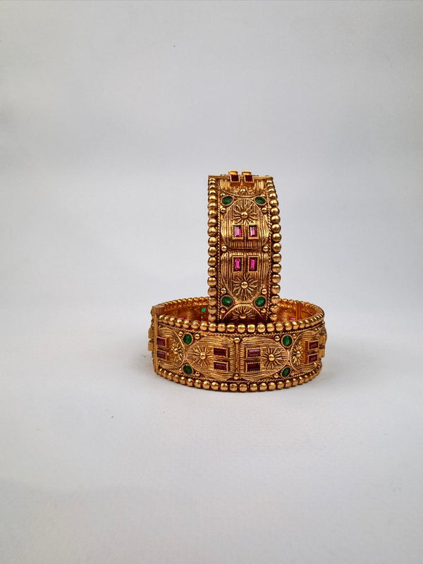 Antique Openable Bangles With Gold Plating
