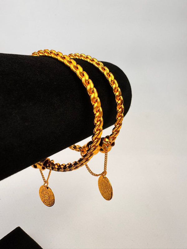 22K Gold Polished Plated Kara