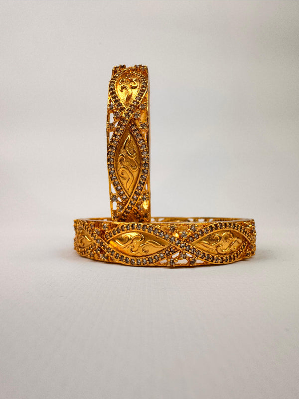 22k Gold Plated Bangel with Pearls
